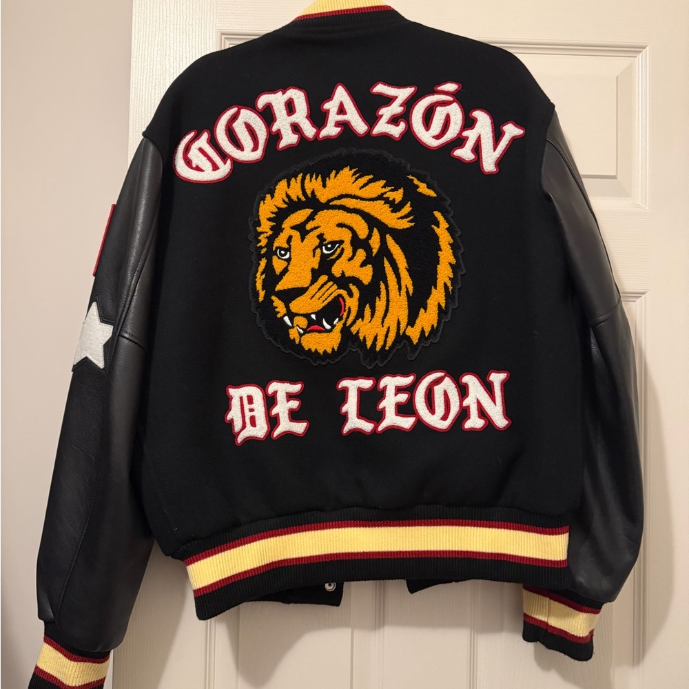 Awake NY “Corazón de León” Embroidered Varsity Jacket - Men’s Size M